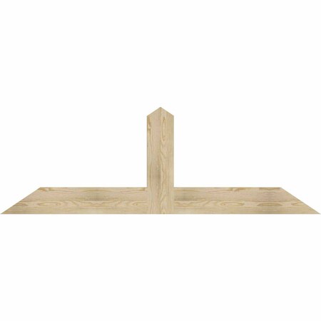 Ekena Millwork Portland Rough Sawn Timber Gable Bracket, Douglas Fir, 72"W x 24"H x 2"D x 6"F, 8/12 Pitch GBW072X24X0206POR00RDF